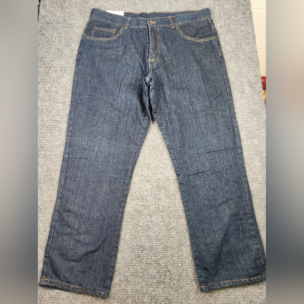 Adventuridge Mens Blue Jeans Buffalo Plaid Flannel Lined NWT- Size 40x32 (30)